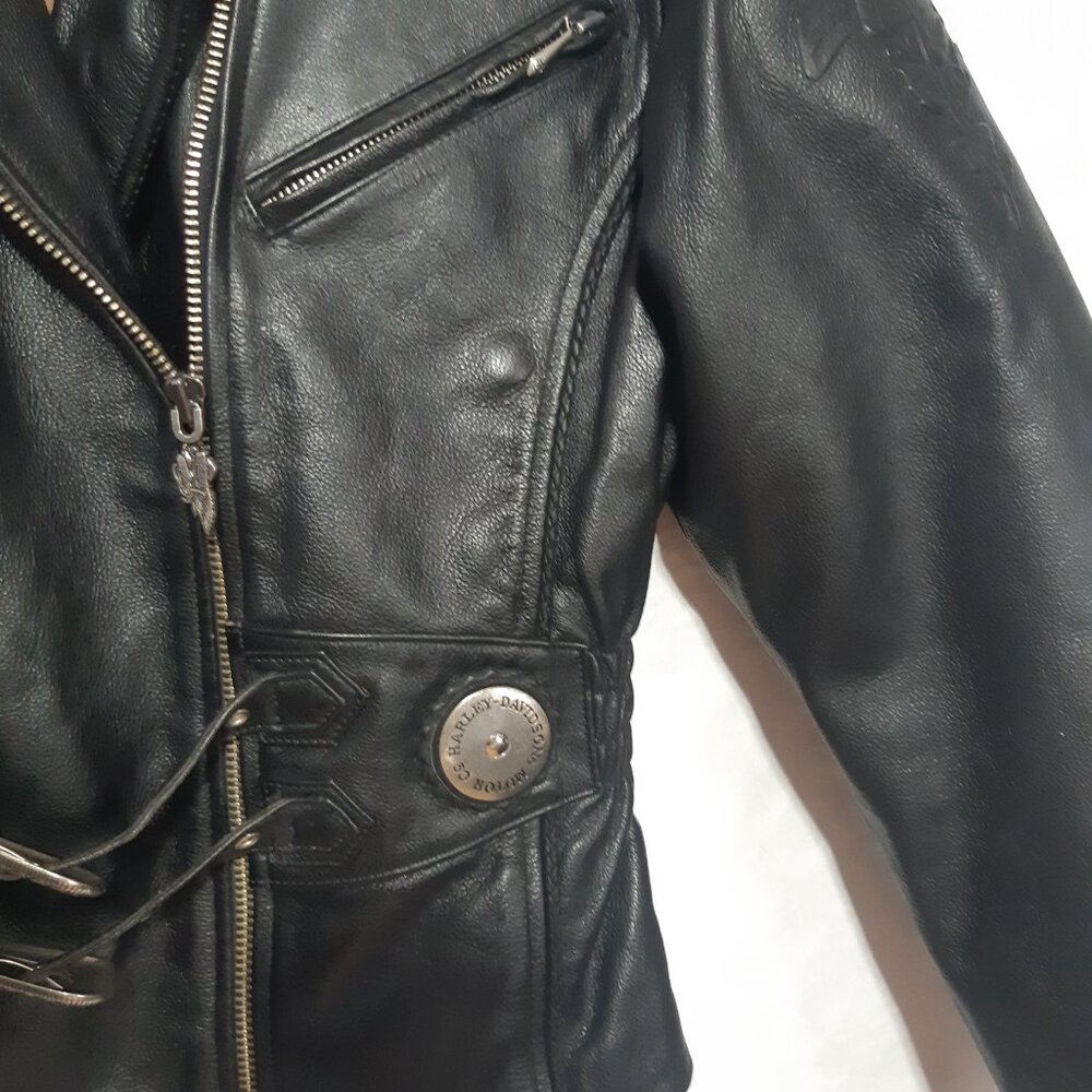 Harley-Davidson "An American Legend"-Authentic Vest Genuine Leather Women Medium - Picture 11 of 17